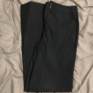 Black straight leg flat front dress pants- perfect for tall girls!